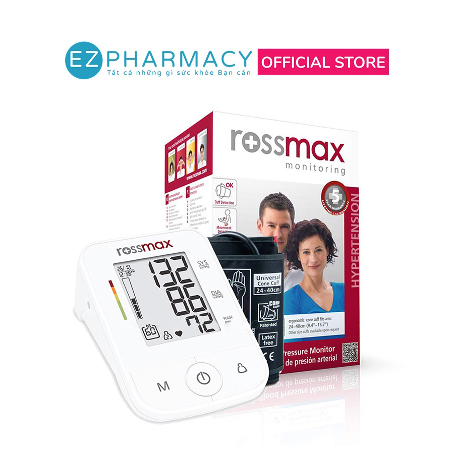 Máy đo huyết áp bắp tay điện tử rossmax x3 - mỹ , .