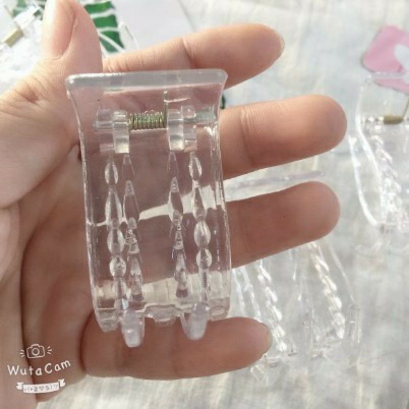 Kẹp Tóc Màu Trong Suốt 3 Răng 5 Răng