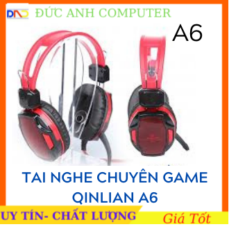 Tai nghe chuyên game Qilian A6 âm thanh trung thực nghe rõ hay- Có Mic- Dây Thiết Kế Chống Đứt, Qinlian A6, Tai nghe a6