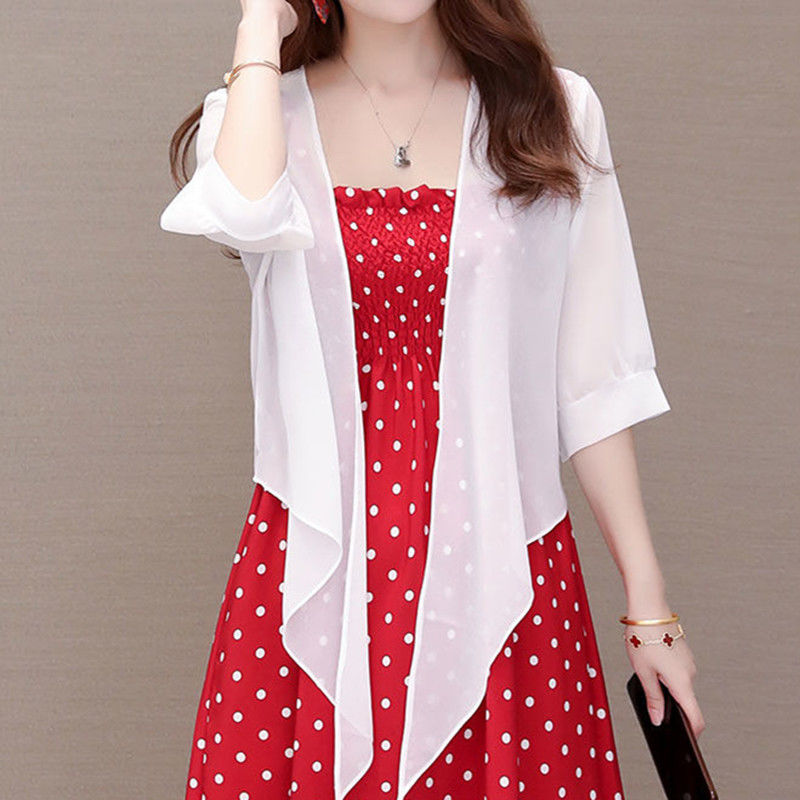 Áo Khoác cardigan Vải Voan Mỏng Tay Lỡ Màu Trơn Thời Trang Chất Lượng Cao
