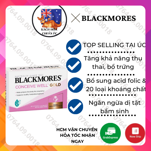 [Hàng chuẩn Úc] Combo Thụ Thai 3 món TĂNG THỤ THAI BỔ TRỨNG SĂN CỌP CON (Menevit + Hàu Oyster Plus + Blackmores Conceive Well Gold)