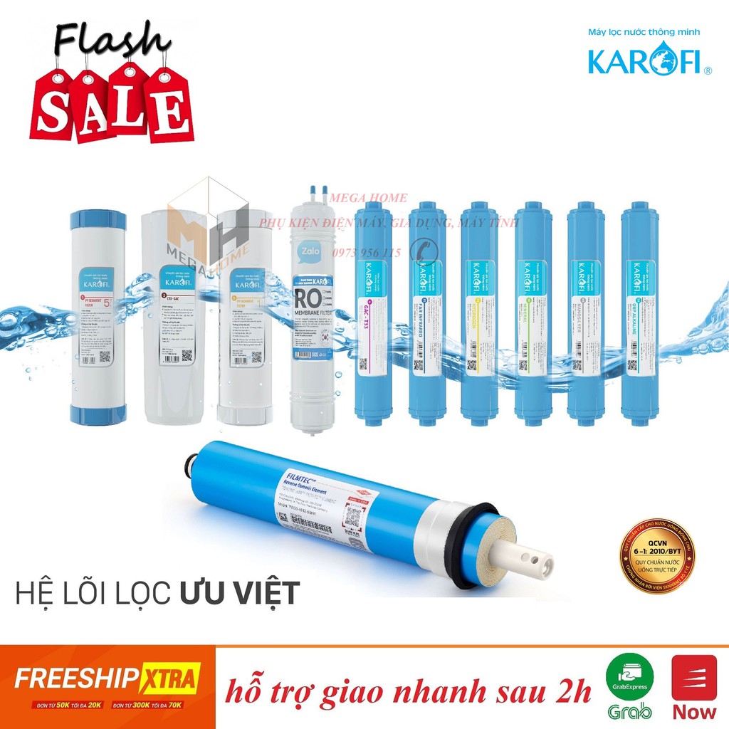 BÁO GIÁ Lõi Lọc Nước 4 5 6 | Shopee Lazada Sendo Tiki mới nhất 56 Lõi lọc nước Karofi 🎀FRRE SHIP🎀 Bộ lõi lọc 1/2/3/4/5/6/7/8/9 Karofi hàng chính hãng