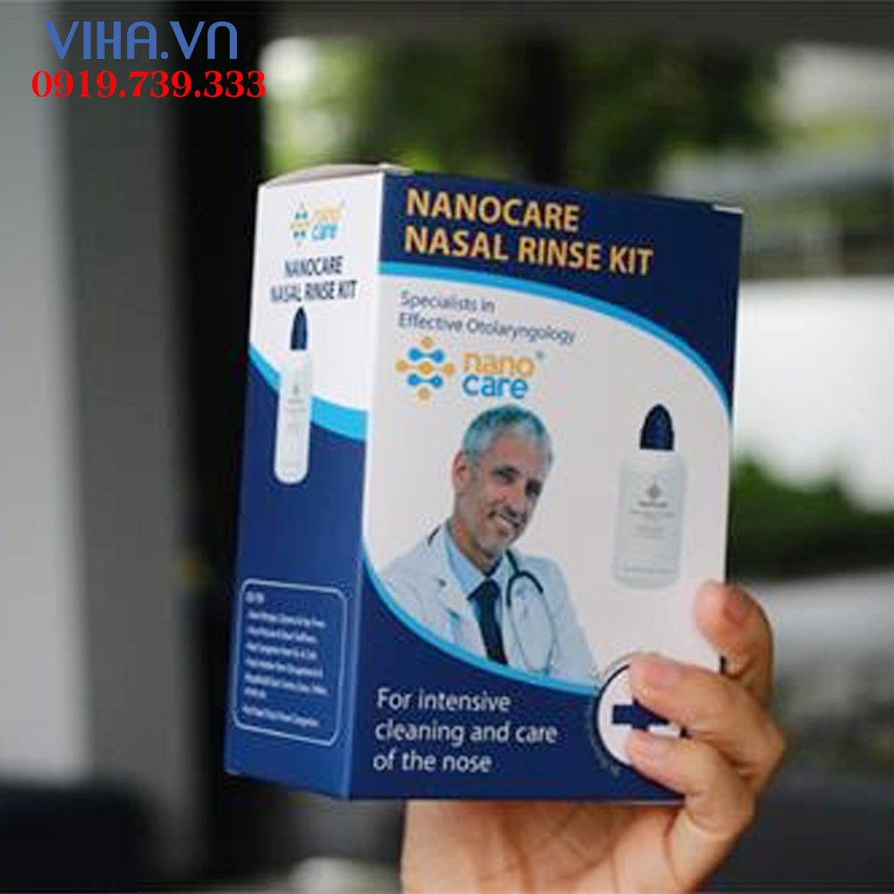 Bình rửa mũi Nanocare kèm 20 gói muối