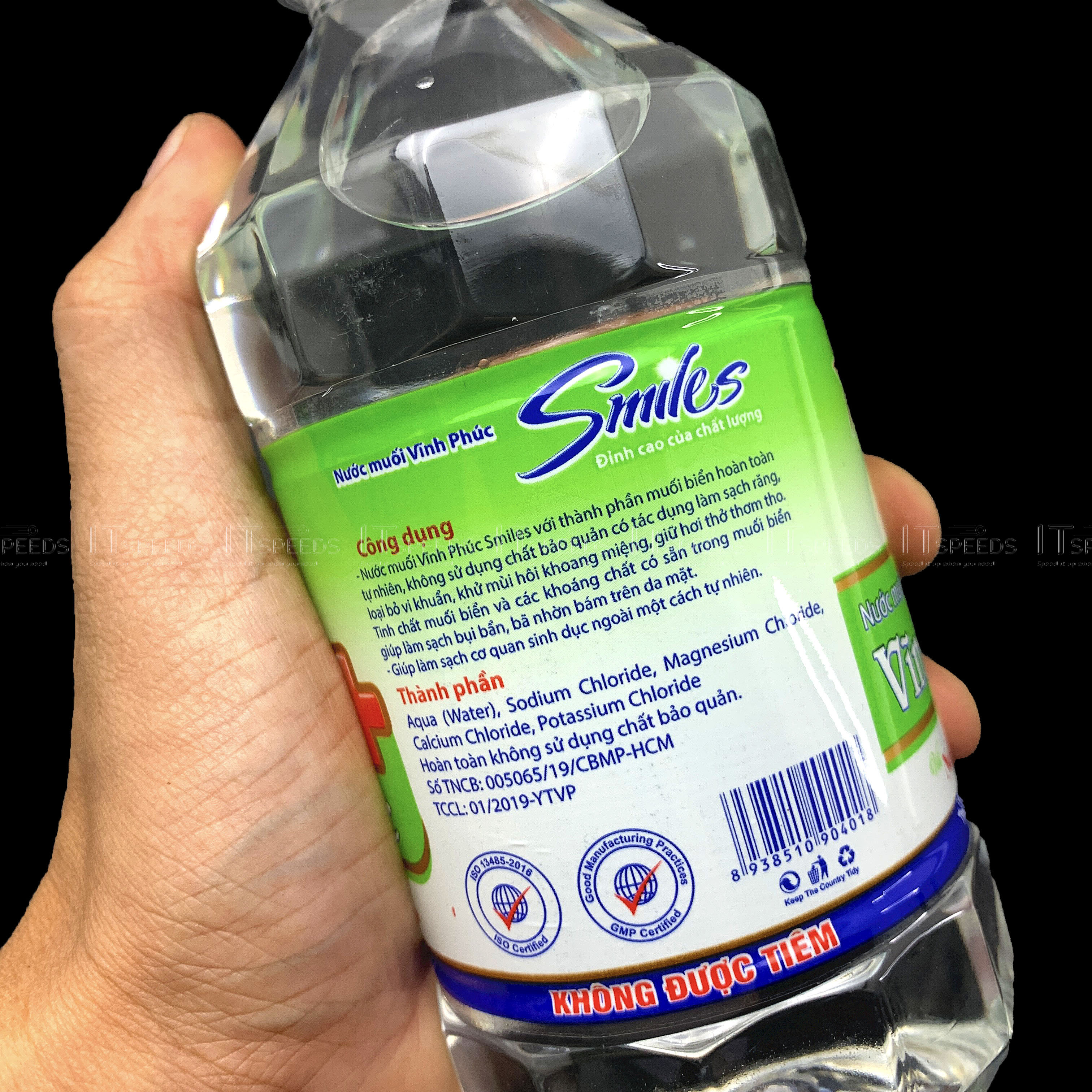 Nước muối Vĩnh Phúc Smiles Natriclorid 0.9% 500ml