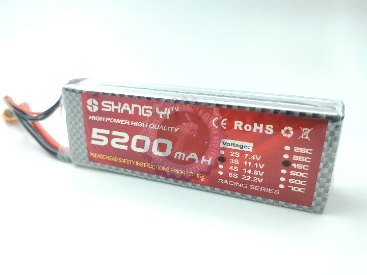 PIN LIPO SANGYI 11.1v 3S 5200MAH 45C