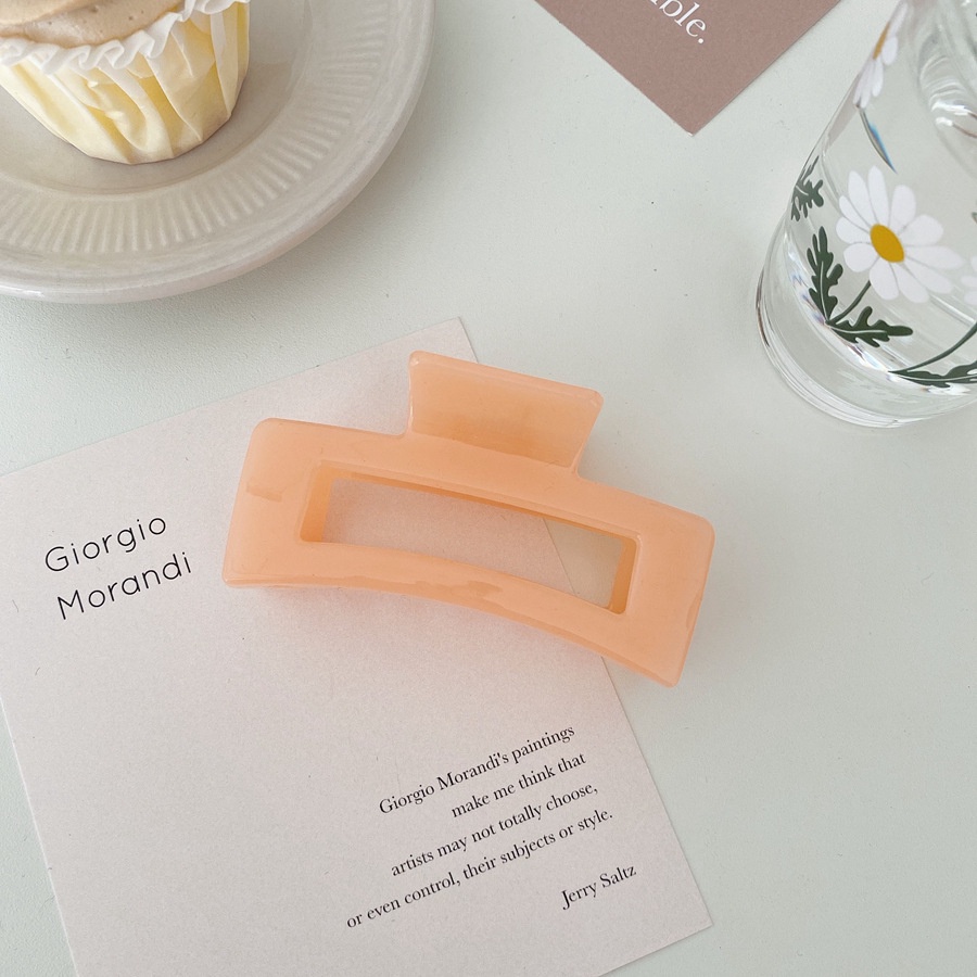 Kẹp tóc Vuông nhiều màu dễ thương kiểu dáng Hàn Quốc Chất liệu Nhựa acrylic