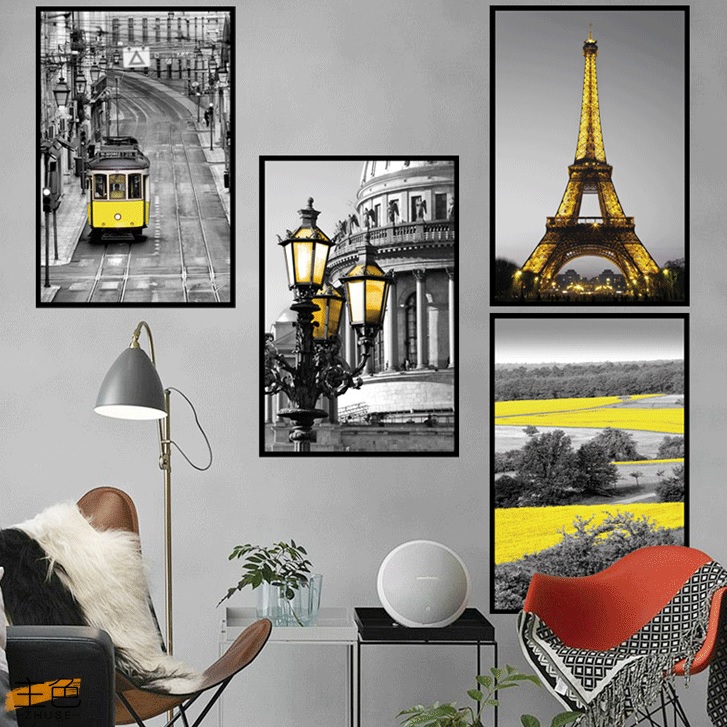 Decal dán tường Khung ảnh paris - P33 -vivadecal