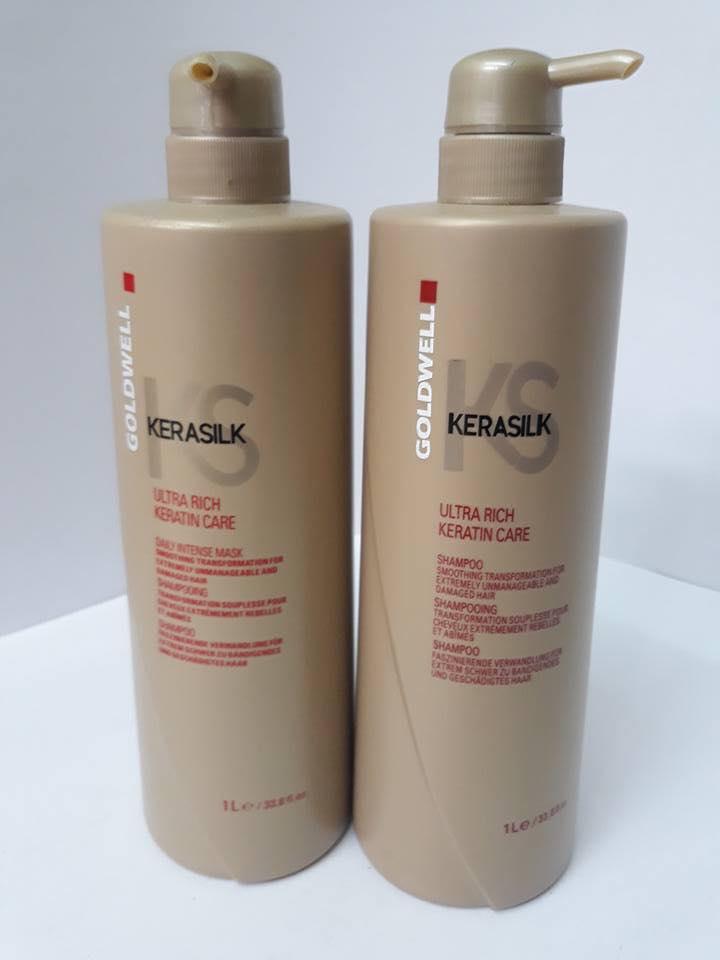 Slimmer Goldwell Keratin Kerasilk Conditioner 1000ml x 2