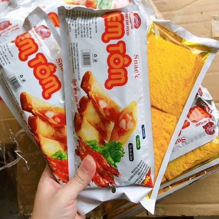Bánh snack nem tôm vị cực ngon 5 gói