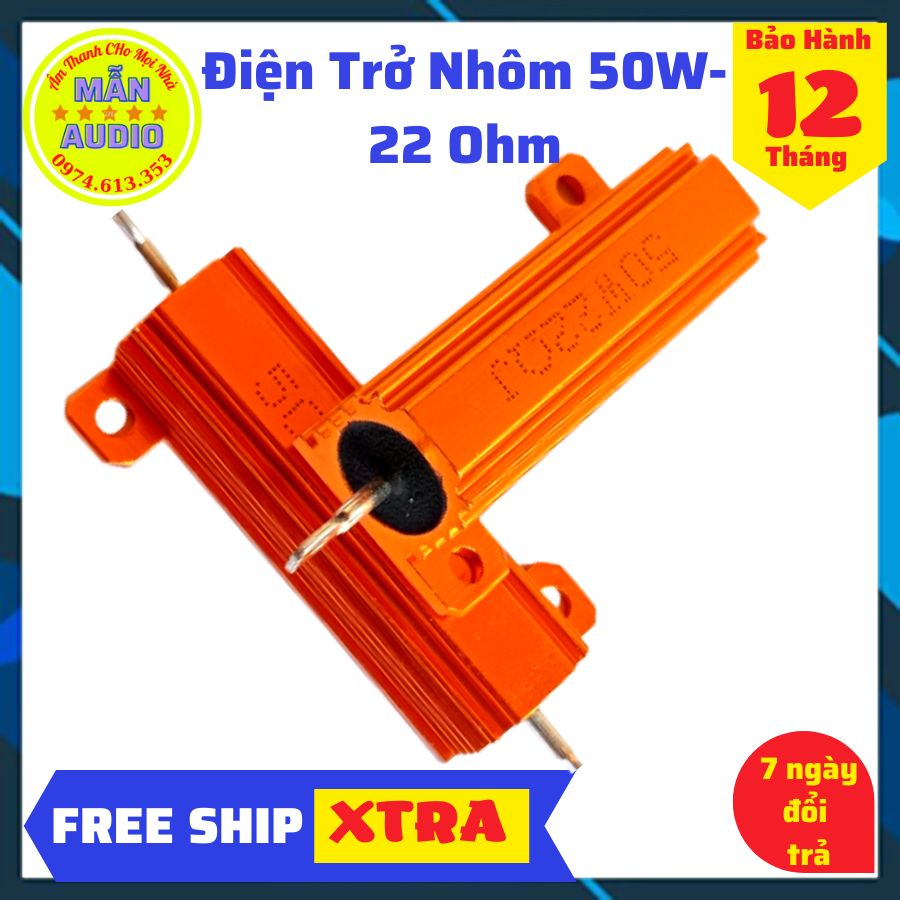 Điện trở nhôm 50w - 22 Ohm