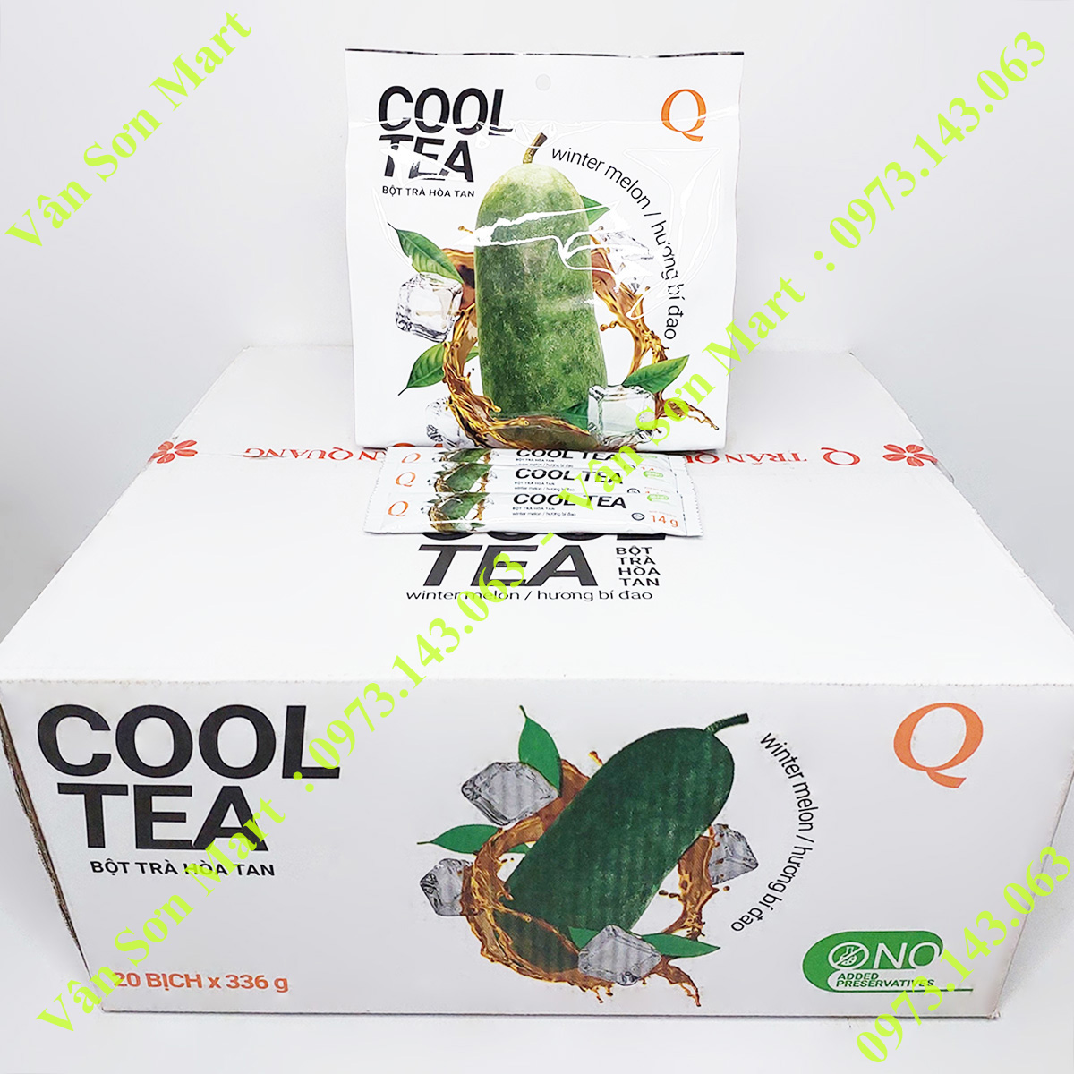Trà Bí Đao Cool Tea Trần Quang bịch 336g (24 gói dài x 14g)
