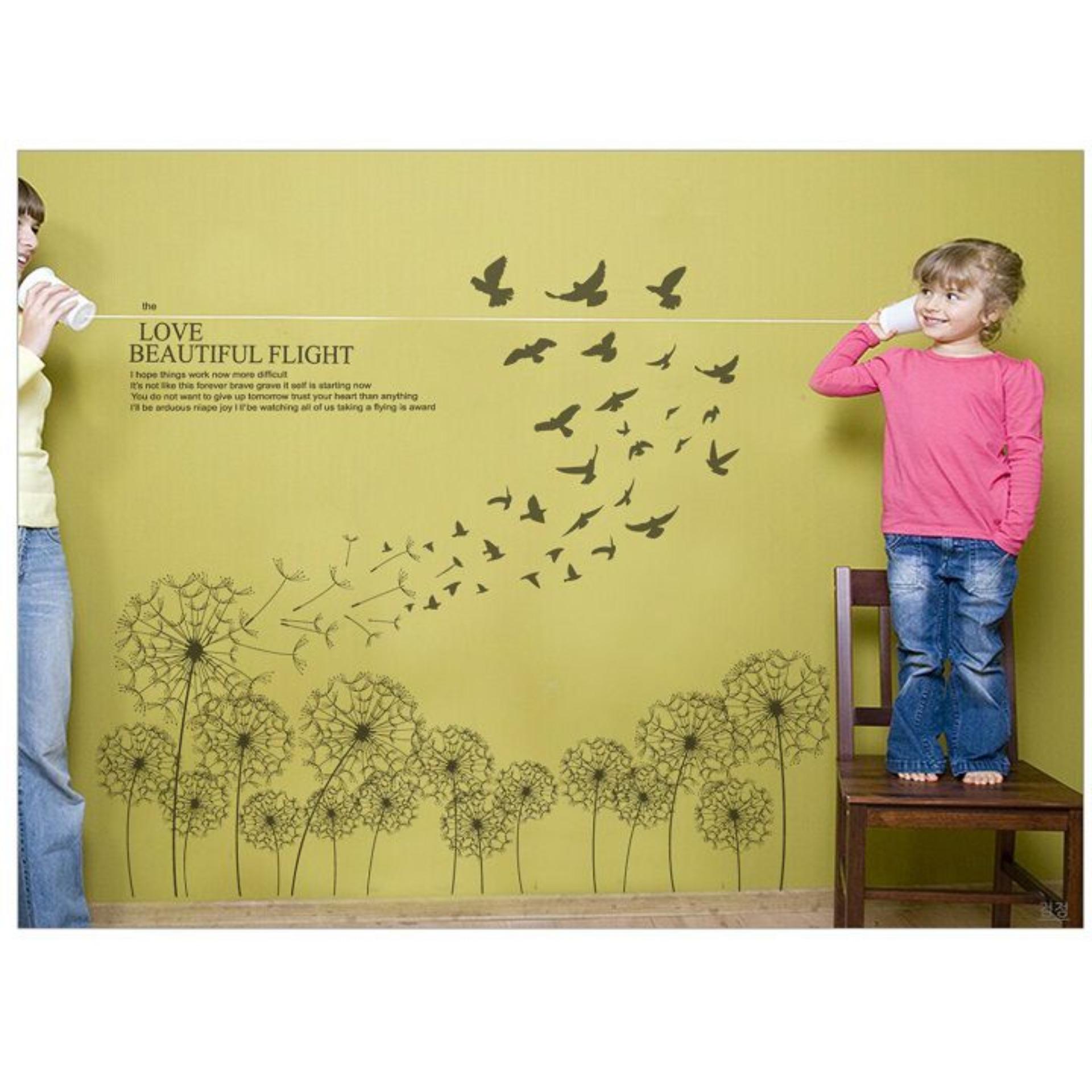 [HCM]Decal dán tường Hoa bồ công anh 2 DH071 (110 x 110cm)