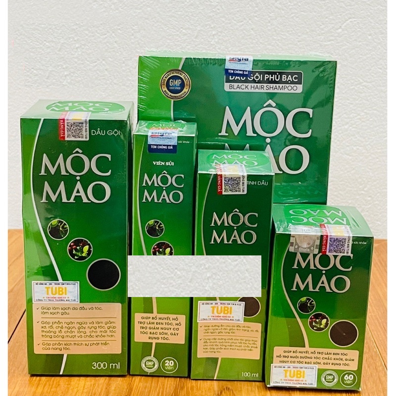 [Chính Hãng] Viên Sủi Chăm Sóc Tóc Mộc Mao - Cho Mái Tóc Đen, Dày Mượt