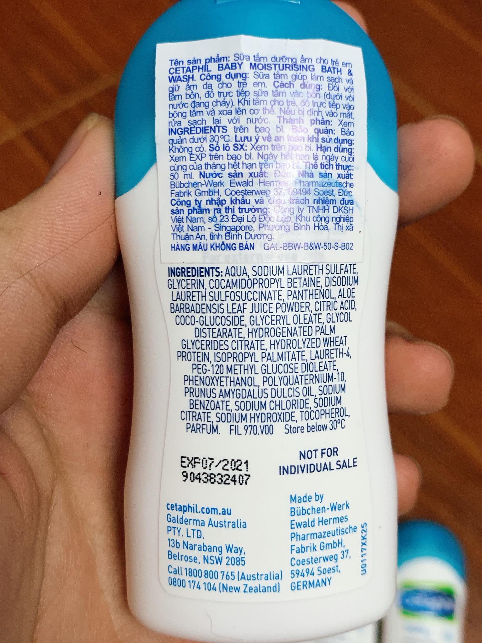 2 Sữa Tắm Gội CETAPHIL BABY 50ml