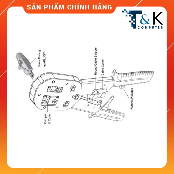 Kìm Bấm Hạt Mạng Xuyên Thấu TOOLS GIÁ RẺ