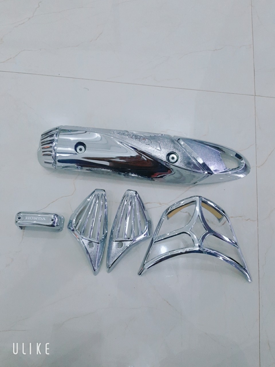 combo 4 món mạ crom cho xe vision 2011 2012 2013