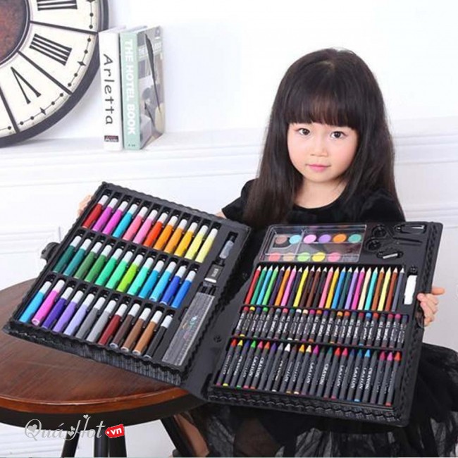 HỘP BÚT MÀU 150 MÓN CHO BÉ