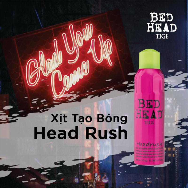 [HCM]Xịt siêu bóng Headrush Shine Adrenaline Tigi Bed Head 200ml