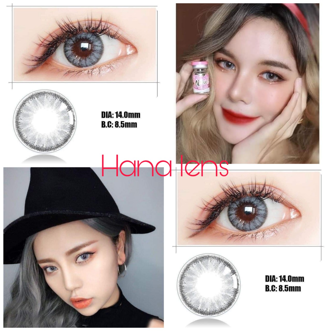 [Siêu phẩm] Lens xám tây tự nhiên giãn vừa sử dụng 12 tháng (có đủ độ cận từ 0 đến 6  độ) lens siêu hot 20121, tặng kèm khay, đeo êm, tây tự nhiên, không cộm - Hana lens