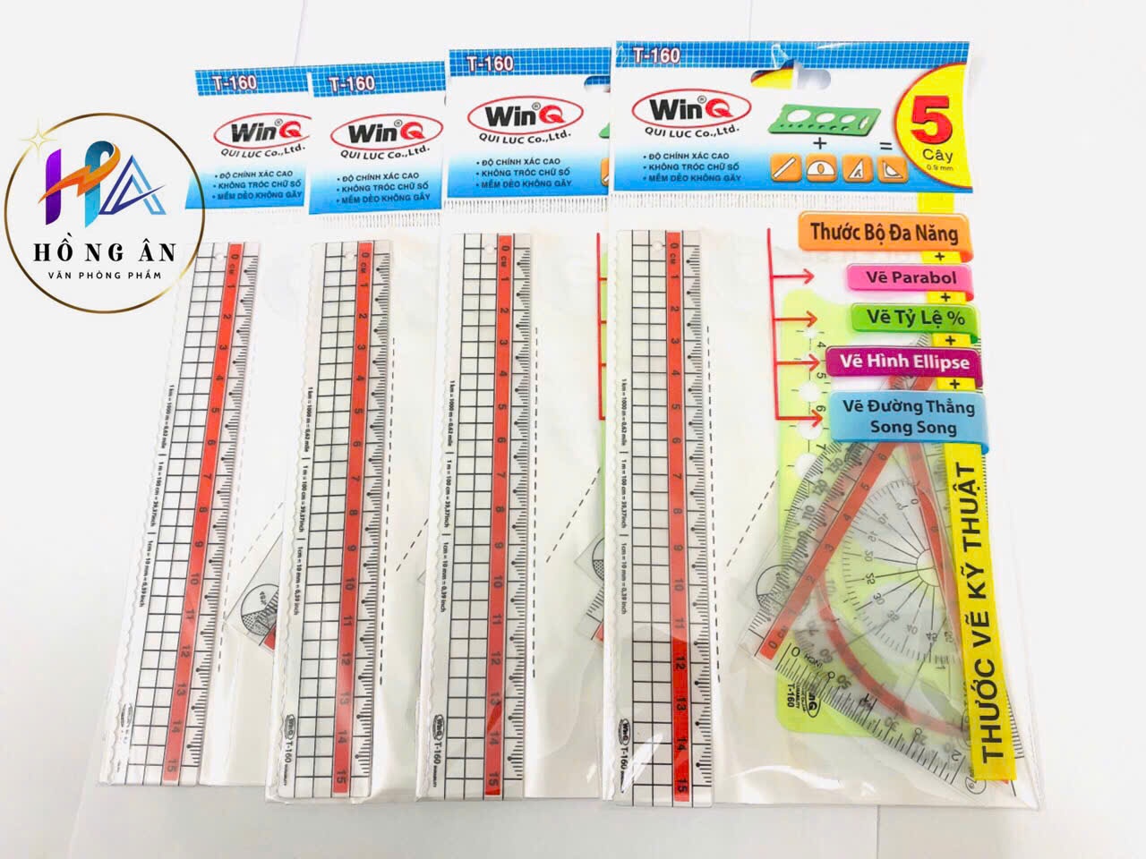 Thước bộ gồm 5 cây win QT-160