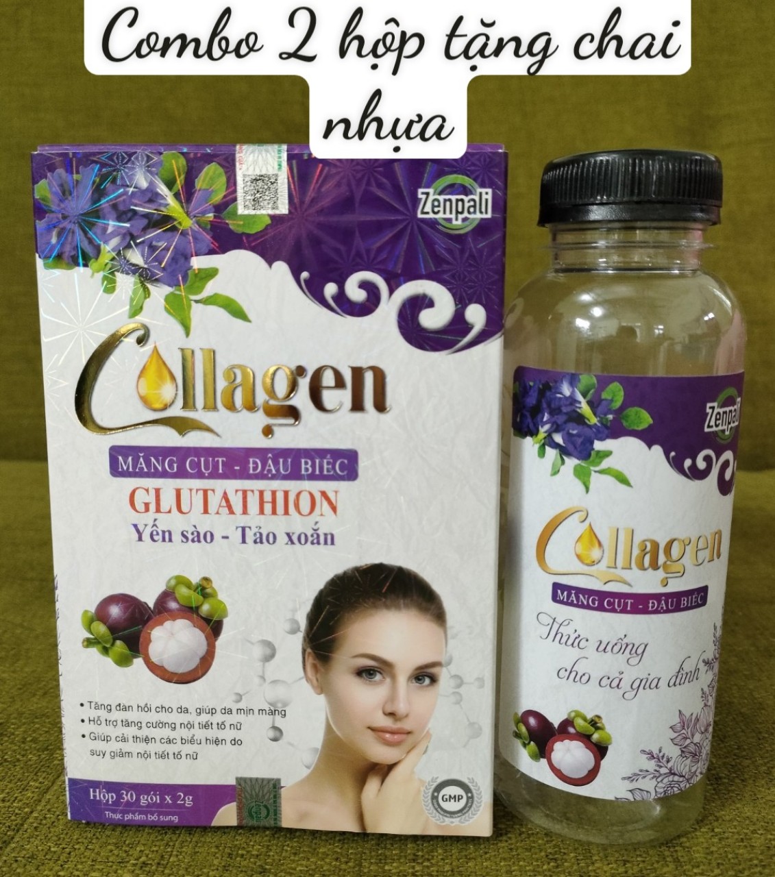 Collagen măng cụt ,đậu biếc zenpali