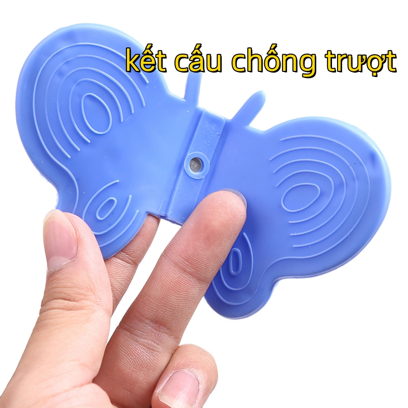 Non-slip & heat insulation butterfly-shaped silicone dish clamp