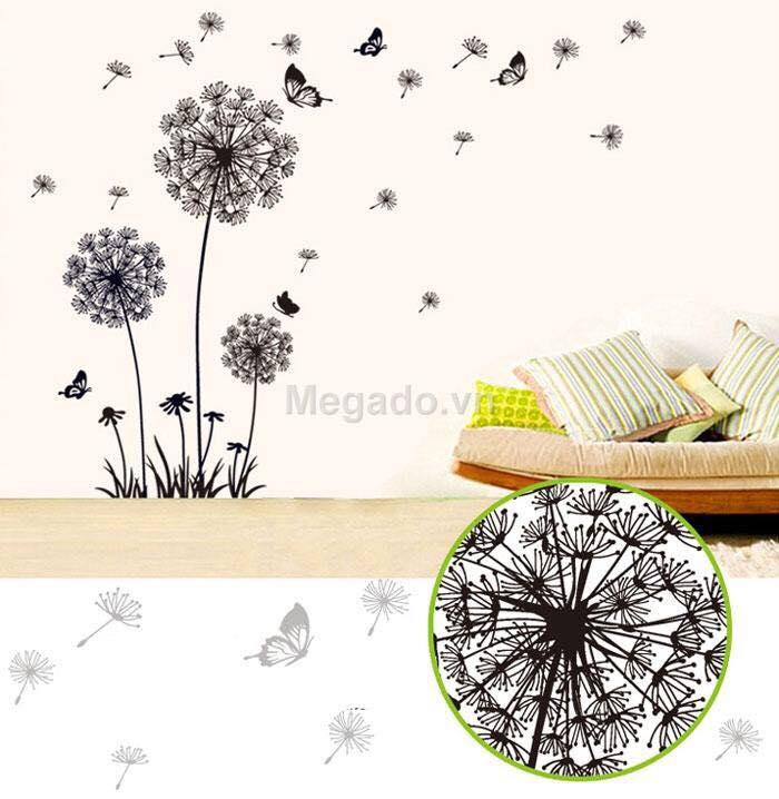 Decal dán tường mẫu hoa bồ công anh