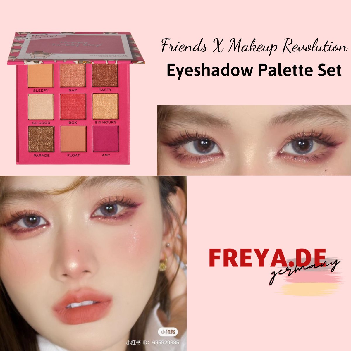 Bảng phấn mắt Friends X Makeup Revolution - Eyeshadow Palette Set - Nhỏ gọn, có gương, lên màu chuẩn