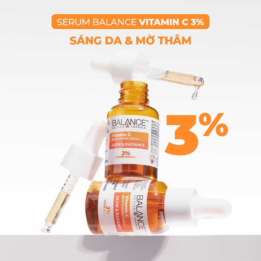 Serum Trắng Da Mờ Thâm Balance Active Formula Vitamin C 3% Brightening 30ml