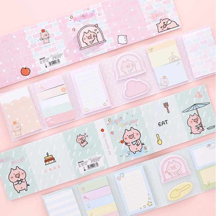 Giấy Note Heo Hồng/Unicorn, Dạng Quyển