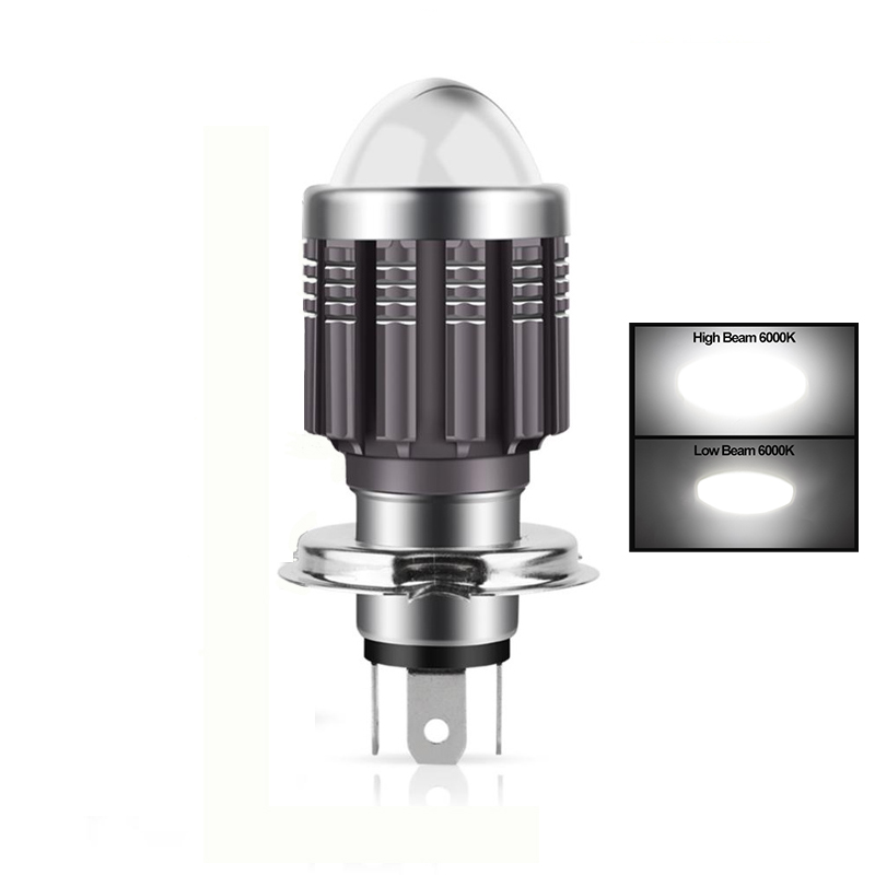 Đèn Pha Xe Máy BA20D H4 H6 LED Đèn Sương Mù Light Bóng Đèn Xe Máy Cầu Sáng Pha Trắng Cos Vàng Dành 10000LM 6000K 12V