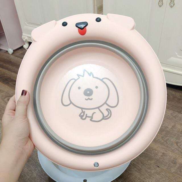 Chậu rửa mặt gấp gọn cho bé hình cún