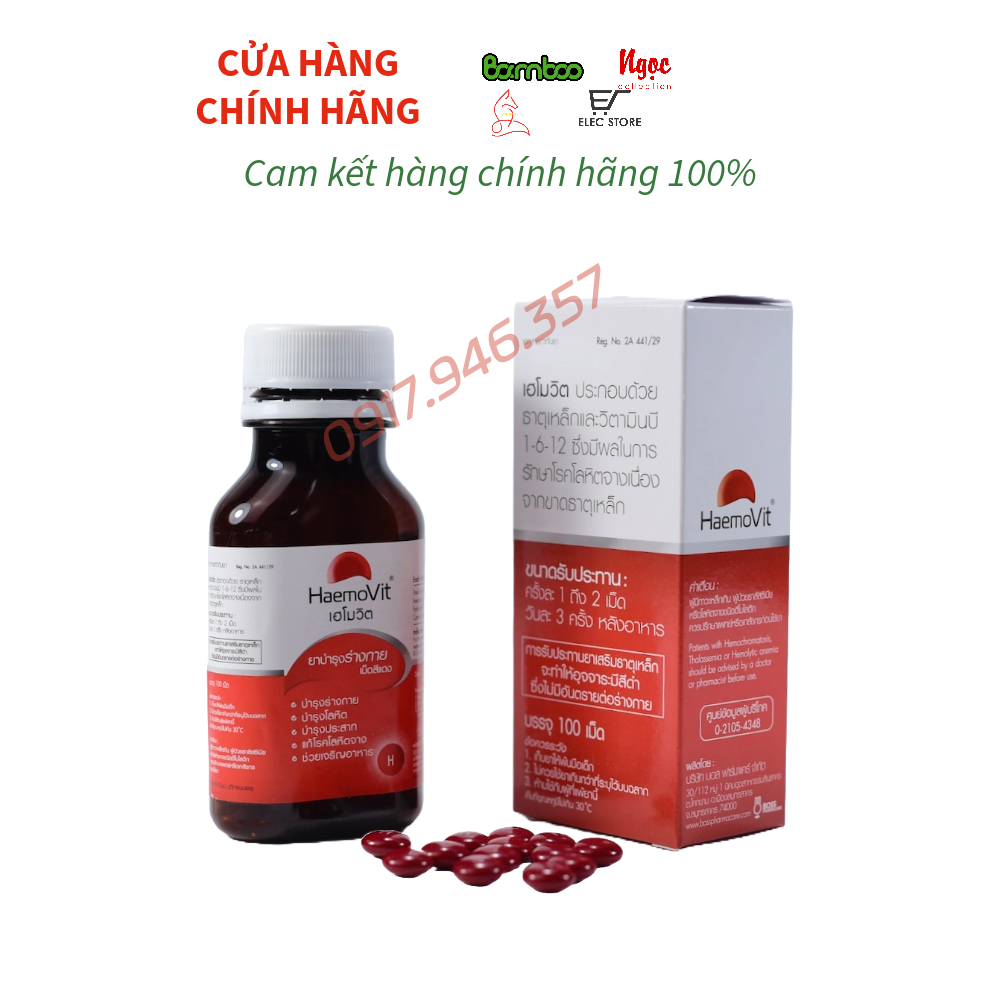 HaemoVit Plus bổ máu tăng cân Thái Lan 100g