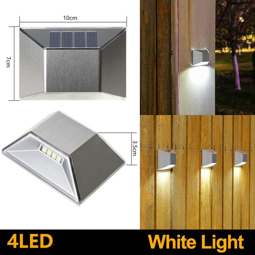 Vimite đèn cắm sân vườn năng mặt trời đèn ốp tường ngoài trời đèn trang trí ngoài trời LED Solar Wall Light Waterproof Garden Light Wall Light Villa Balcony Garden Fence Night Decoration Light