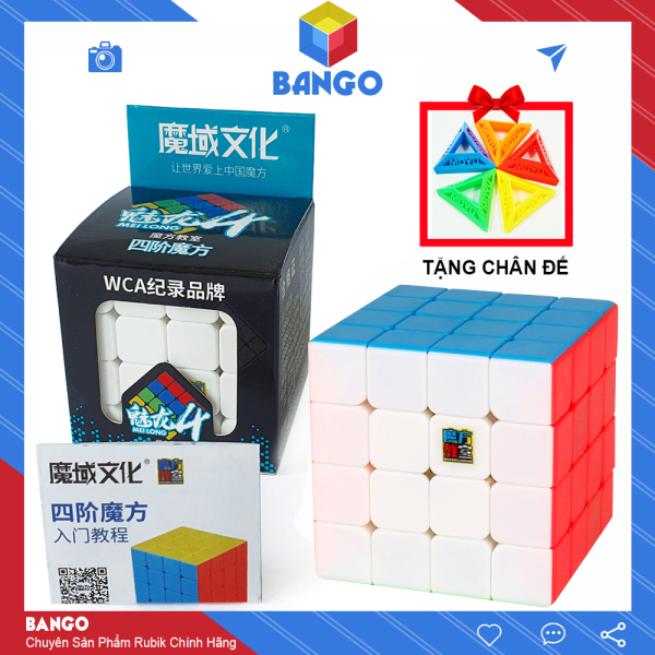 Rubik 4x4 Moyu Meilong Giá Rẻ Magic Cube Stickerless Đồ Chơi Thông Minh Rubic BANGO RR04