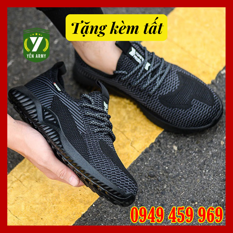 Giày Bảo Hộ Lao Động Nam Thể Thao CANARY 819 Siêu Bền - Chống Đinh Chống Cắt - Tặng Kèm Tất Chân