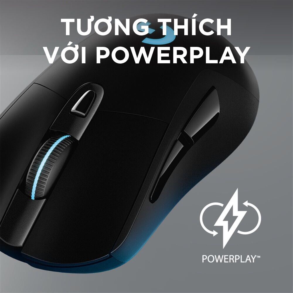 Chuột không dây Logitech G703 Hero.tương thích PowerPlay, nhẹ 95g+10g cân tùy chỉnh, pin 60h, PC/Mac.