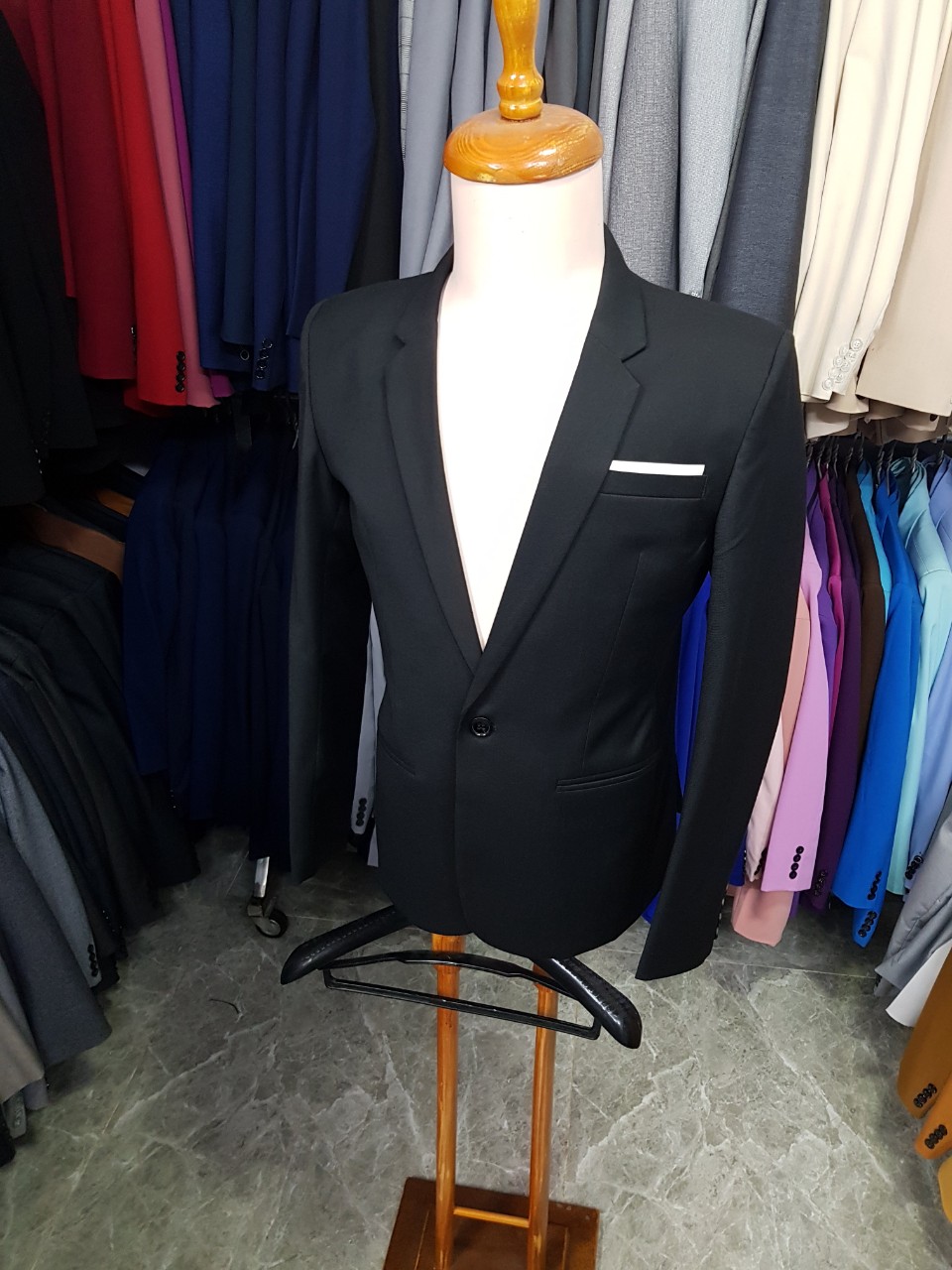 Áo Vest Nam Thời Trang Form Ôm Body tặng cà vạt đen