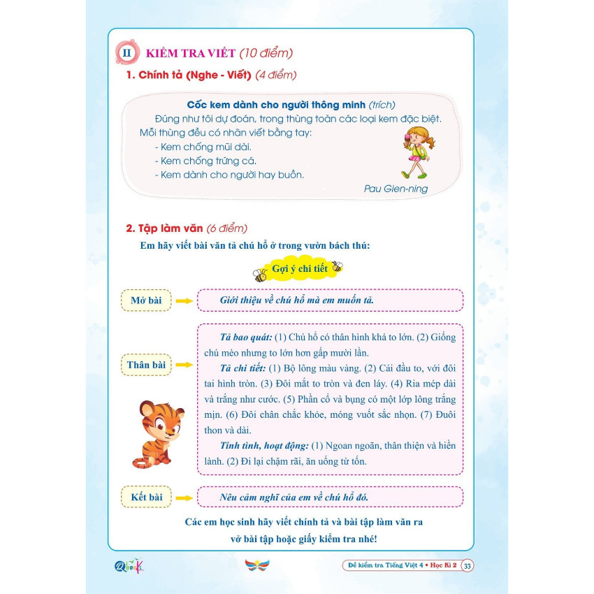 SÁCH - [ Lớp 4 - hk2 ] - Cánh diều - Đề kiểm tra tiếng việt 4 hk2