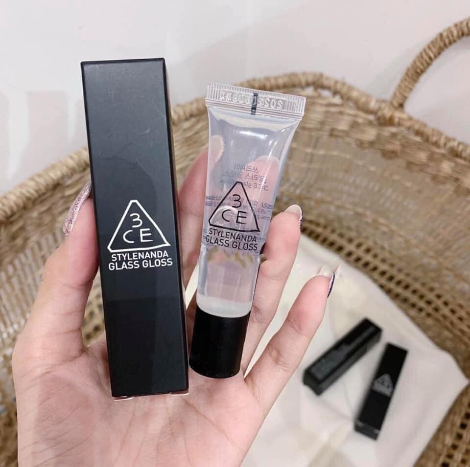 Son Bóng 3CE Glass Glow Trong Suốt