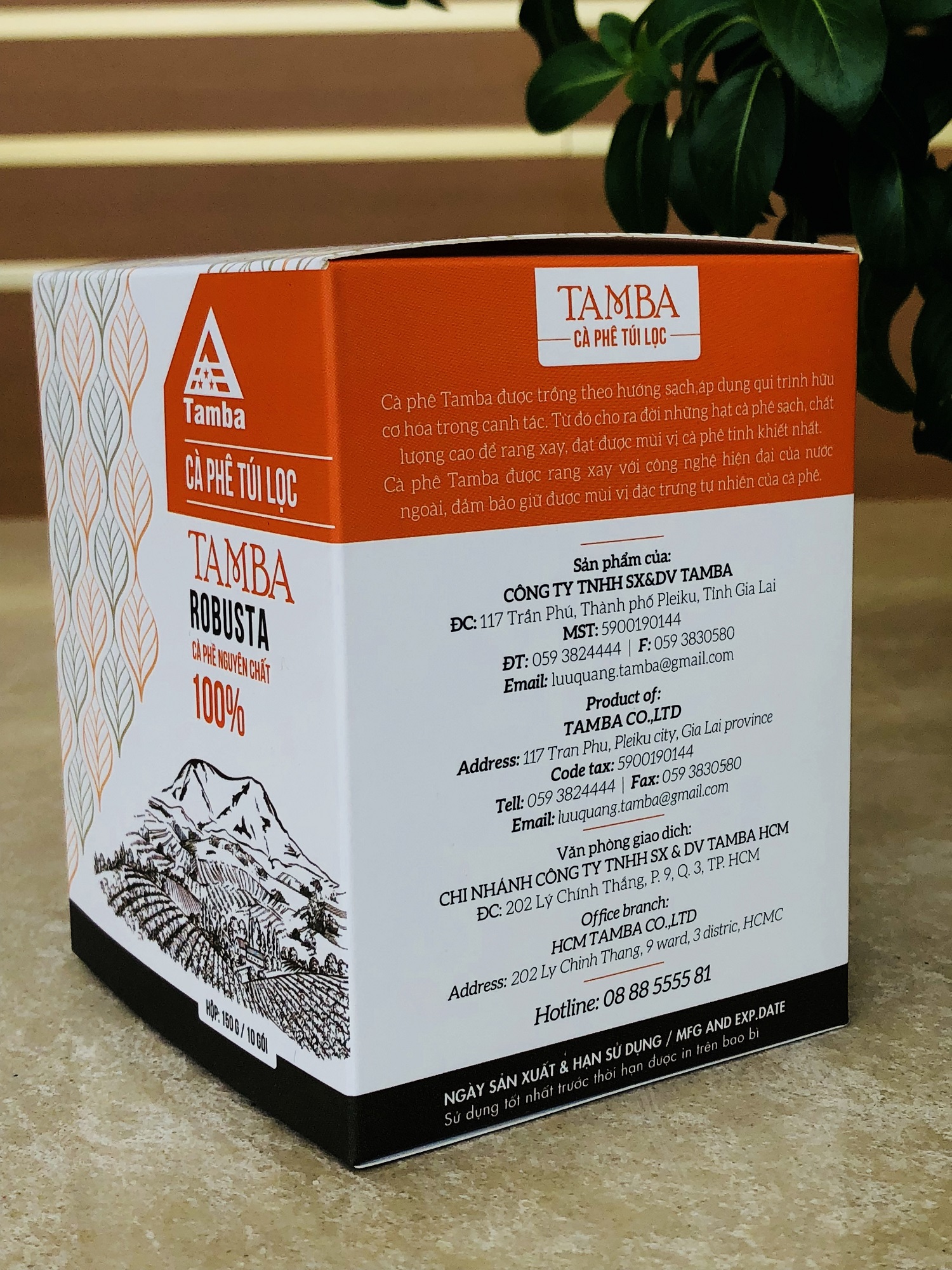 Cà phê túi lọc Robusta - Dark Roast - Tamba Coffee - 150gr