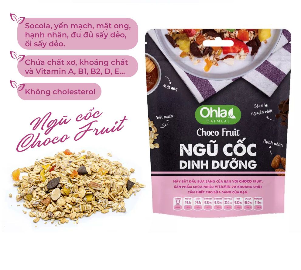 Ngũ Cốc Dinh Dưỡng Choco Fruit - 180gr