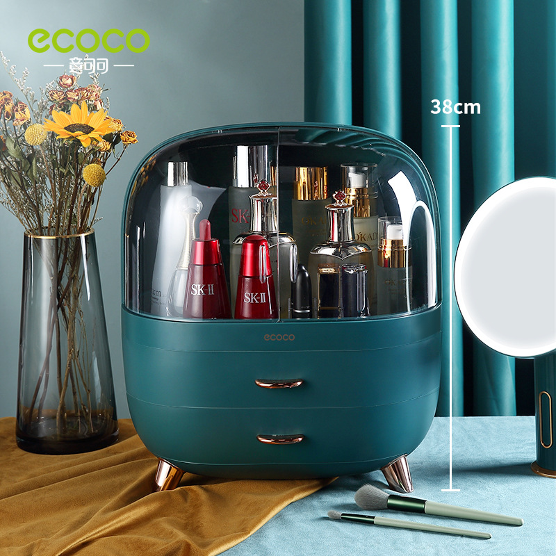 Tủ đựng mỹ phẩm có nắp kèm khay son Ecoco E2014 cao cấp
