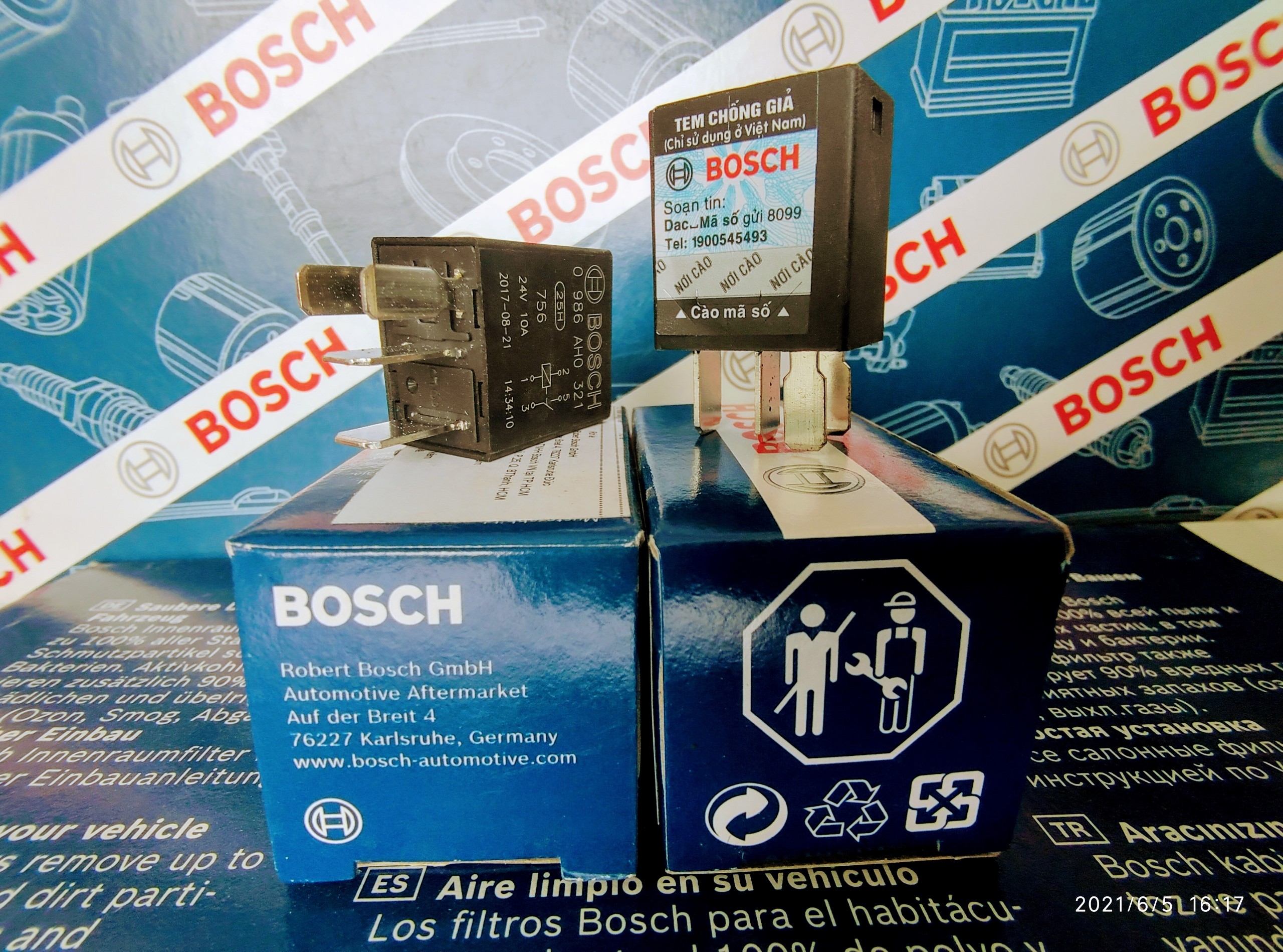 Relay Rờ le Mini Bosch 4 Chân 24V 10A - Relay 321