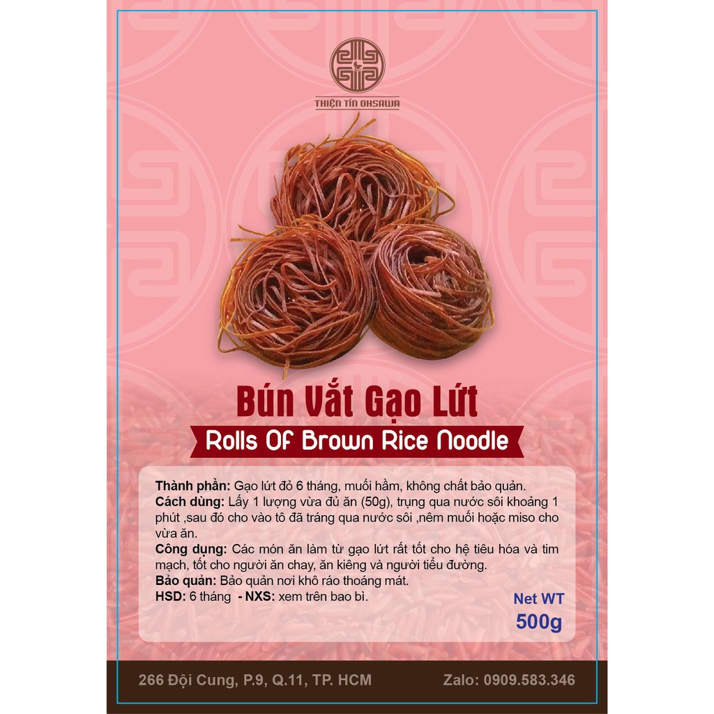 Bún vắt gạo lứt gói 500g