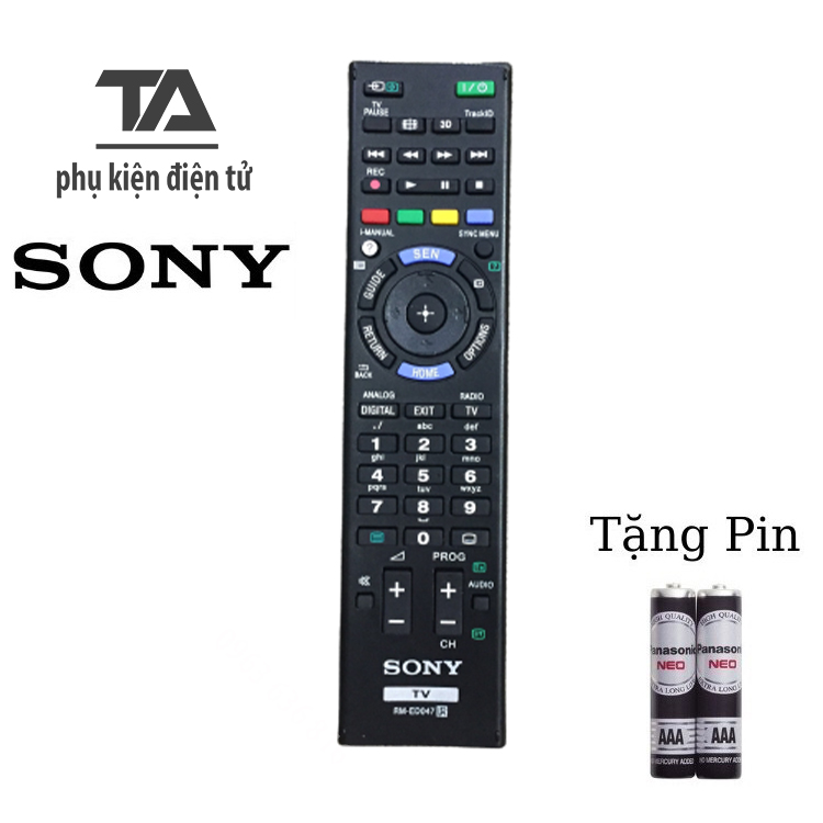 Remote tivi sony ✔ điều khiển tivi sony ed047 - chính hãng