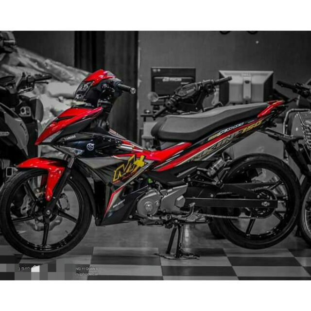 Tem rời exciter 150 mx king đỏ đen