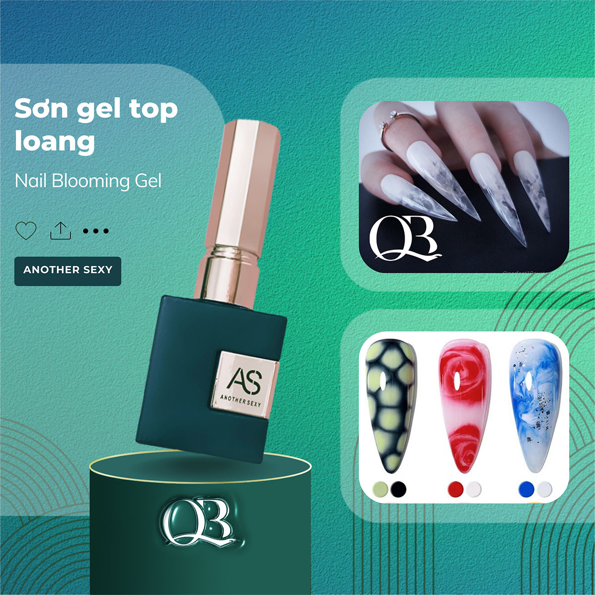 Sơn gel loang AS (top loang không màu)