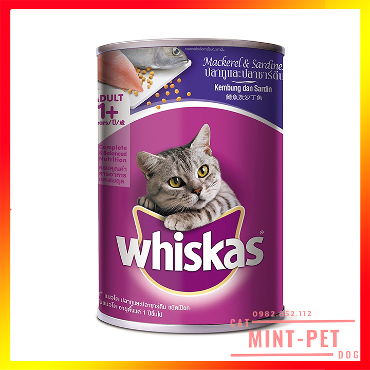 Pate Cho Mèo Lớn Whiskas Dạng Lon 400g
