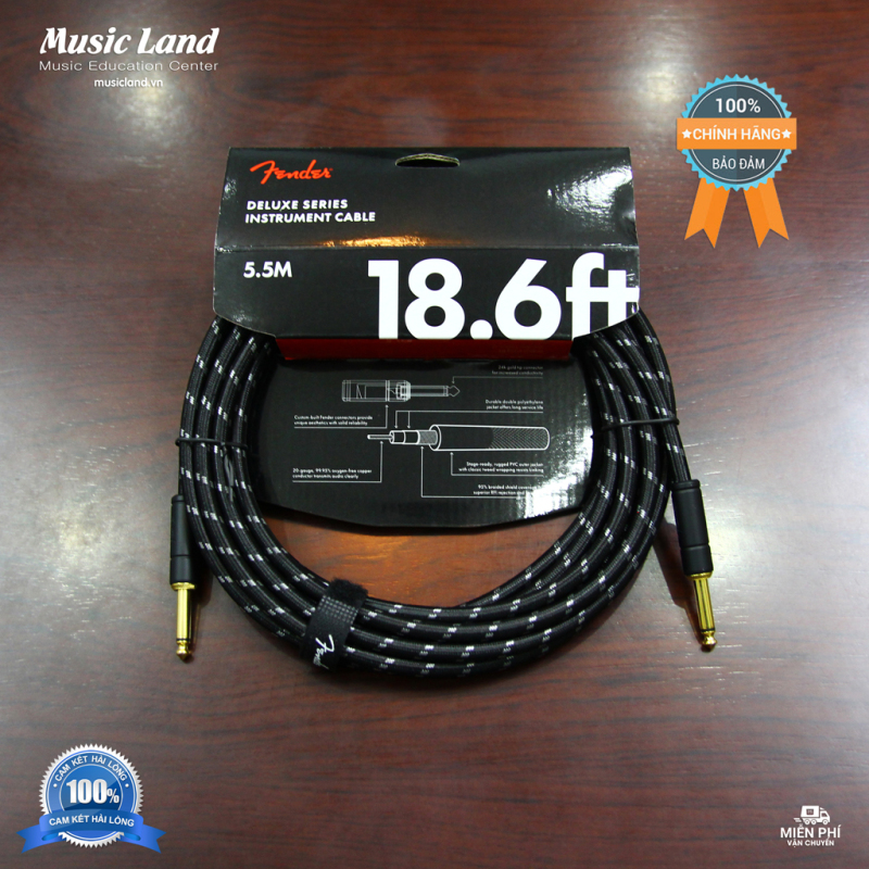 Dây Fender Deluxe Instrument Cable– 5.5M (chính hãng)